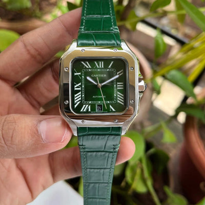 Cartier Dumont Silver Green-Silver