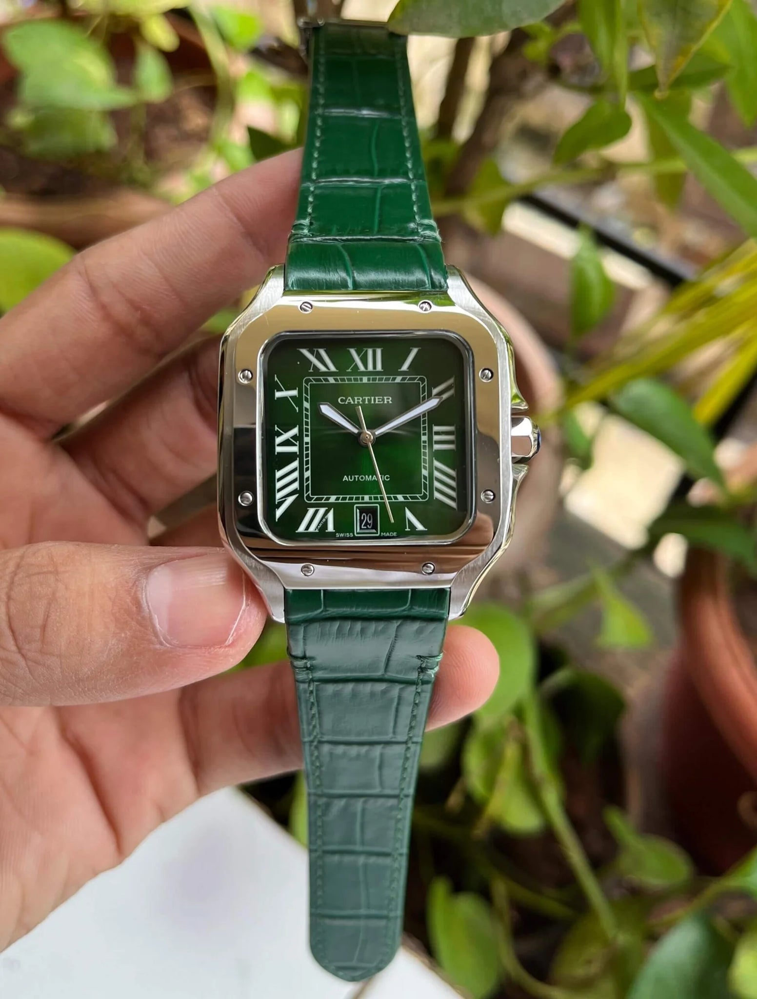 Cartier Dumont Silver Green-Silver