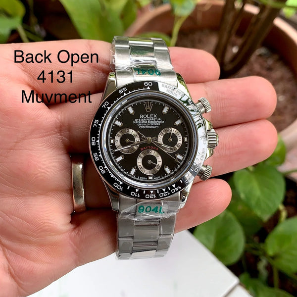 Rolex Cosmograph Daytona Black 4131 Movement Semi ETA