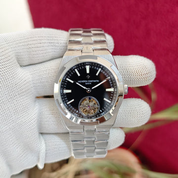 Vacheron Constantin Overseas Tourbillon Stainless Steel Ruby black Dial