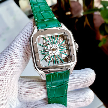Cartier Santos de Cartier Skeleton Green