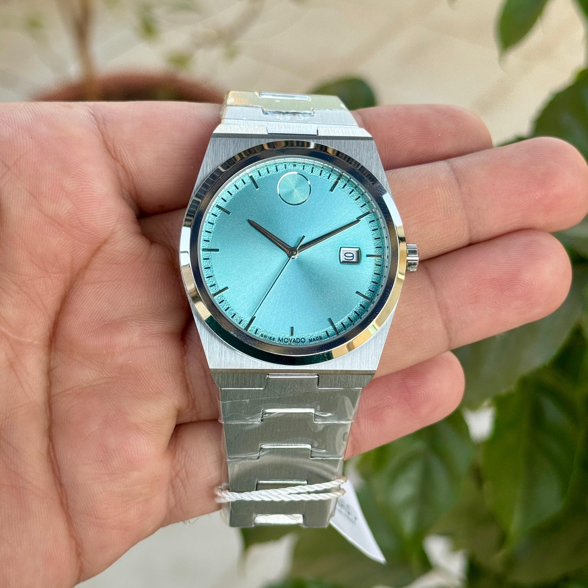 Movado Bold Quest Silver Sky Blue Premium Japan