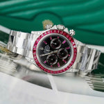 ROLEX Daytona Black Dial Ruby Bezel YZ