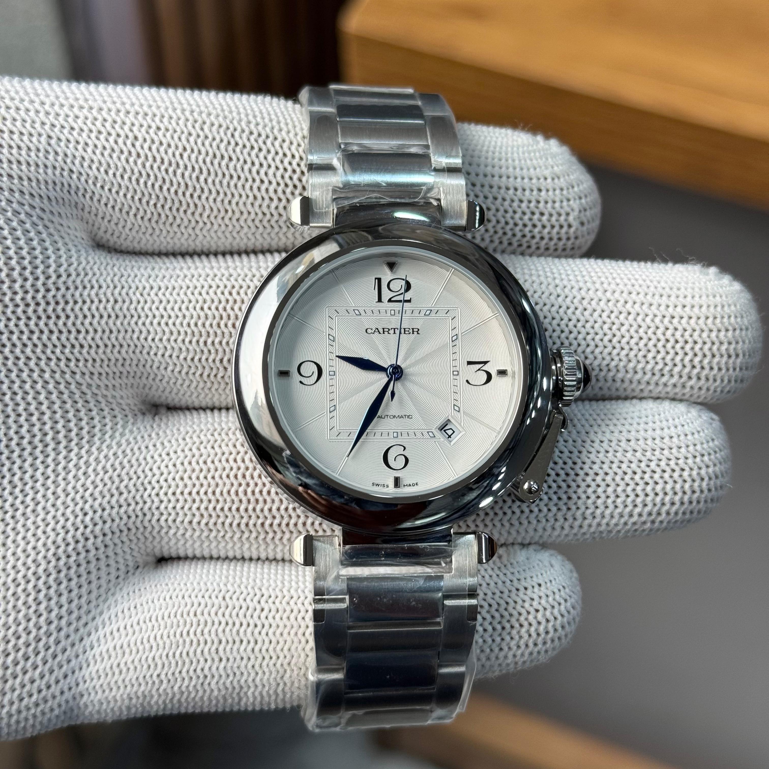 Cartier De Pasha Automatic Premium White Dial