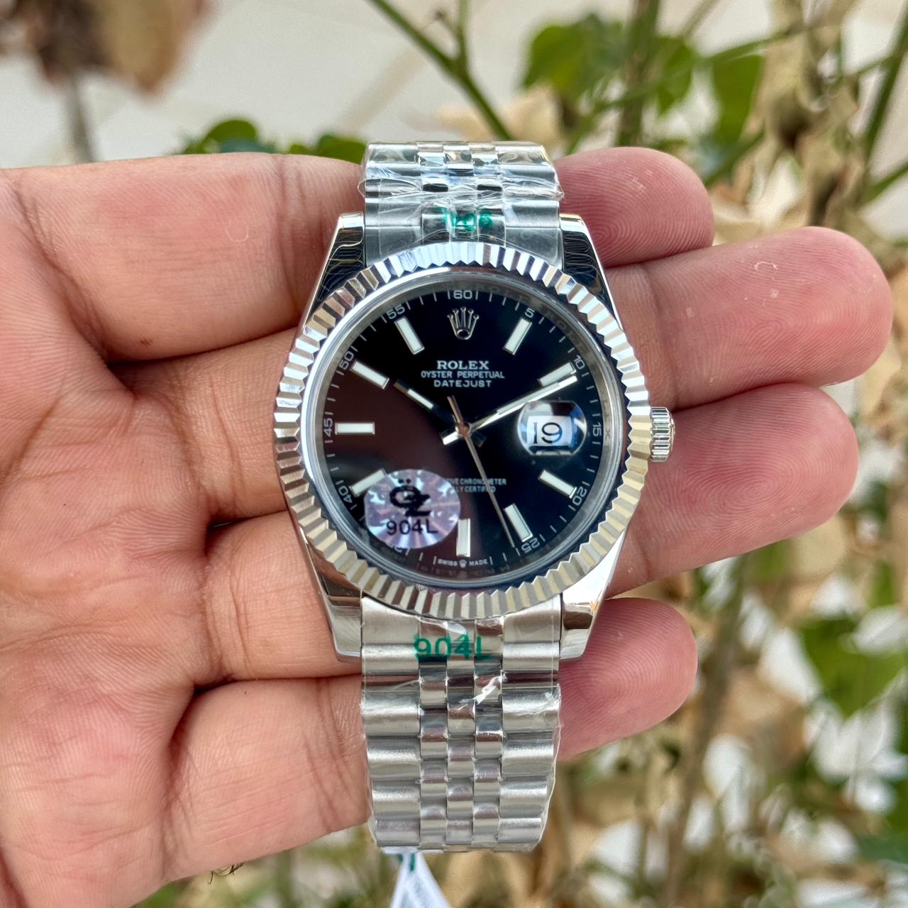 Rolex Date Just 41 Semi ETA Black Dial Jubilee Bracelet