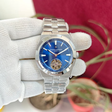 Vacheron Constantin Overseas Tourbillon Stainless Steel Ruby blue Dial