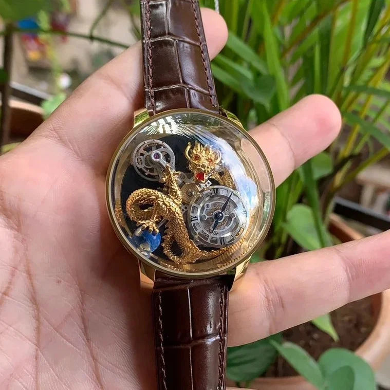 Jacob & Co. Dragon Astronomia Swiss Quartz Gold Brown