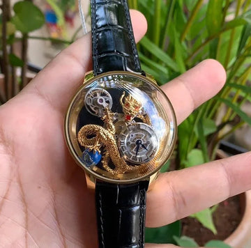 Jacob & Co. Dragon Astronomia Swiss Quartz Gold Black