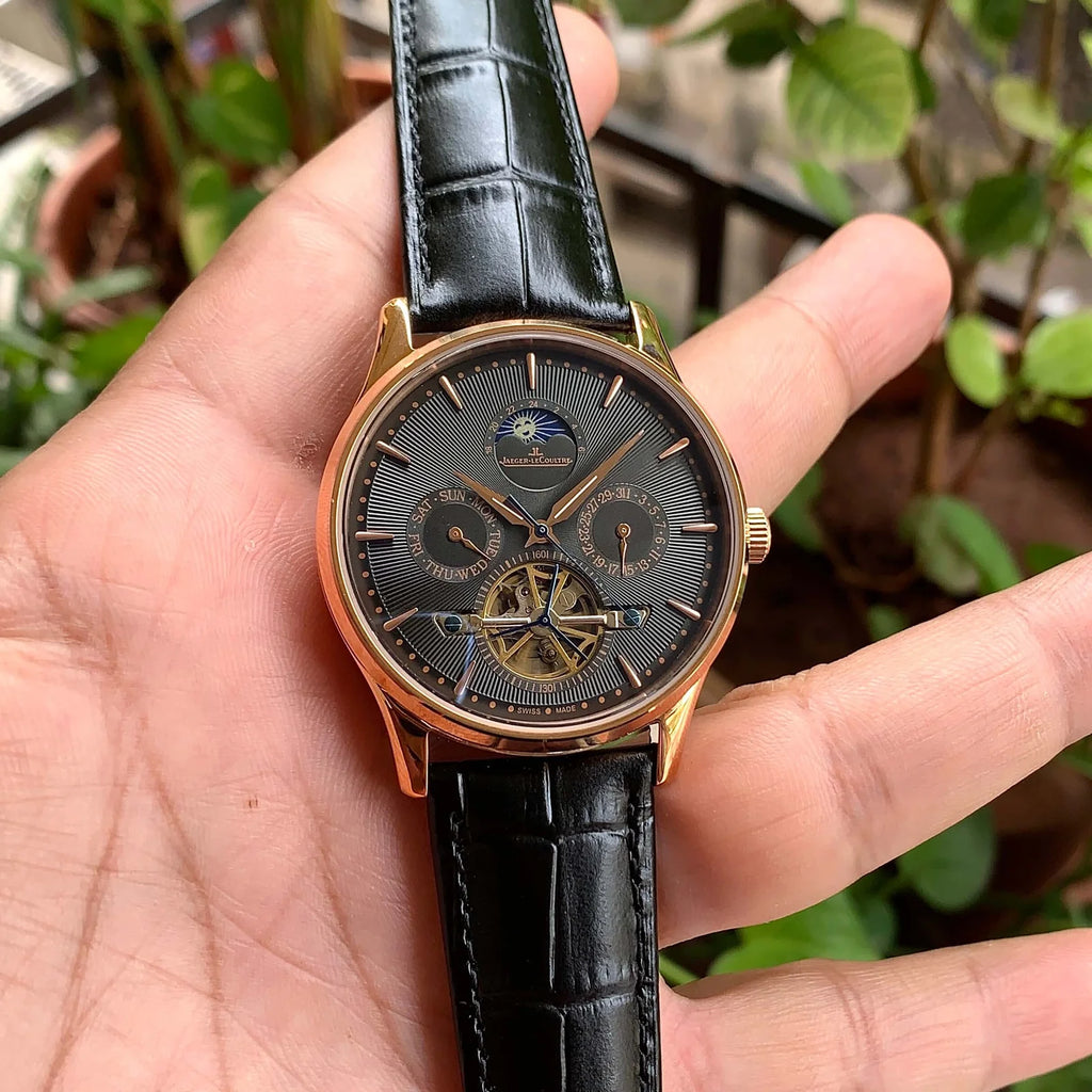 Jaeger LeCoultre Perpetual Calendar Tourbillon Black-RG