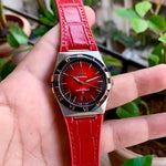 Omega Constellation Co-Axial Silver-Red