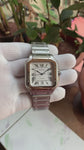 Cartier Santos De Full Silver Gents LQ