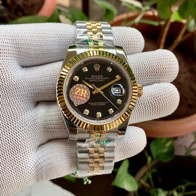 Rolex DateJust Jubilee DT Black Diamond Figure ZR