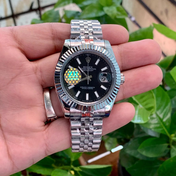 Rolex DateJust Black Jubilee Fluted Bezel ZR