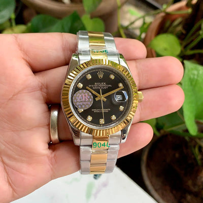 Rolex DateJust Oyster DT Black Diamond Figure ZR