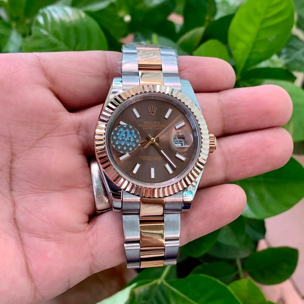 Rolex DateJust Oyster Silver RG Zr