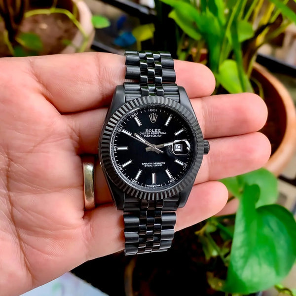 Rolex Date Just Black Edition Jubilee