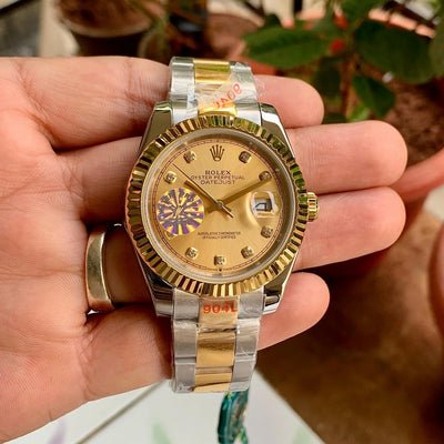 Rolex DateJust Yellow Oyster Diamond Figure YZ