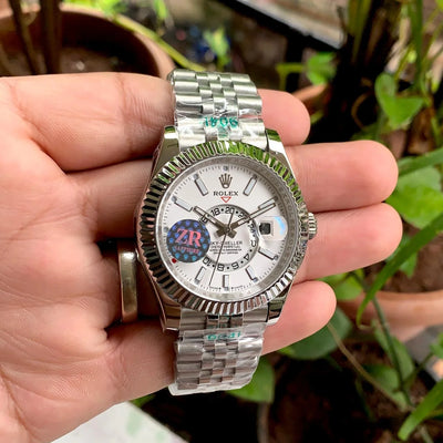 Rolex Sky-Dweller Jubilee Silver White Dial