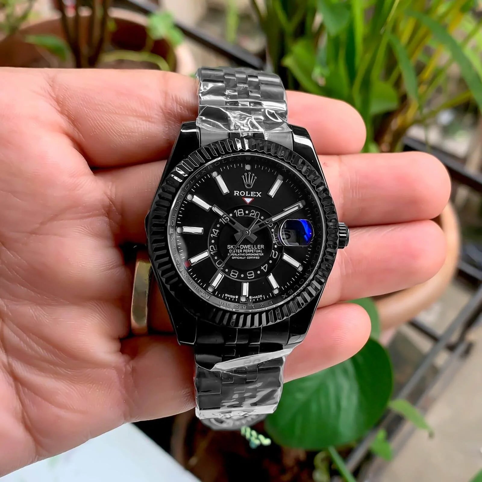 Rolex Sky-Dweller Full Black Jubilee Chain