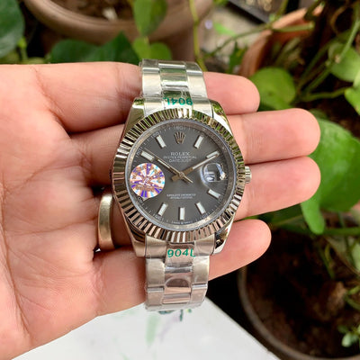 Rolex DateJust Silver Fluted Bezel YZ