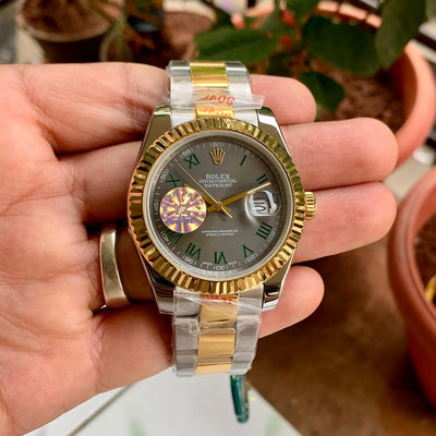 Rolex DateJust Oyster Wimbledon Dial Silver-Gold Yz