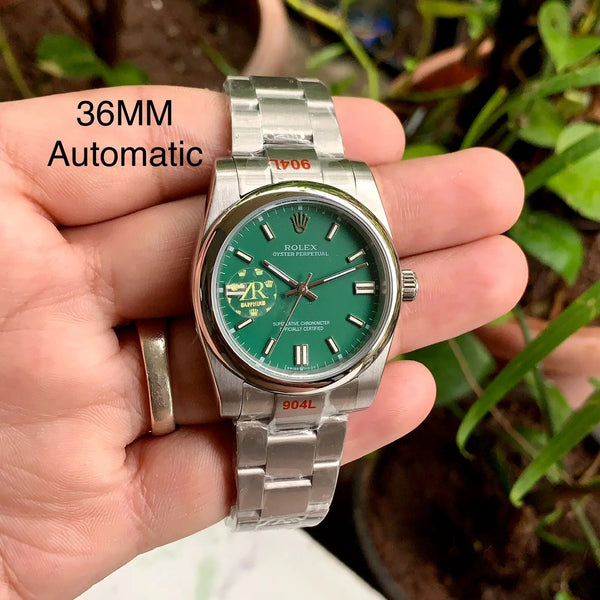 Rolex Oyster Perpetual Green Dial 36MM Ladies