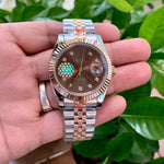 Rolex DateJust Jubilee Brown Dial Diamond Figure ZR