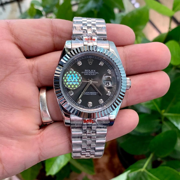 Rolex DateJust Silver Jubilee Fluted Bezel Grey ZR