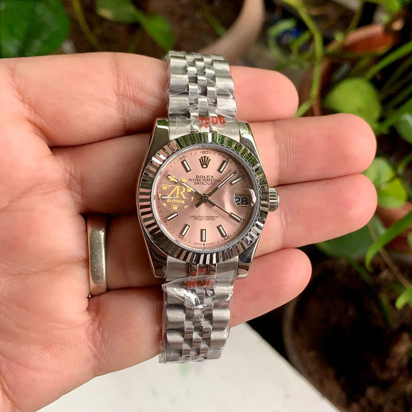 Rolex DateJust Silver-Pink Ladies Automatic