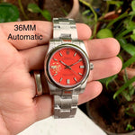 Rolex Oyster Perpetual Red Dial 36MM Ladies