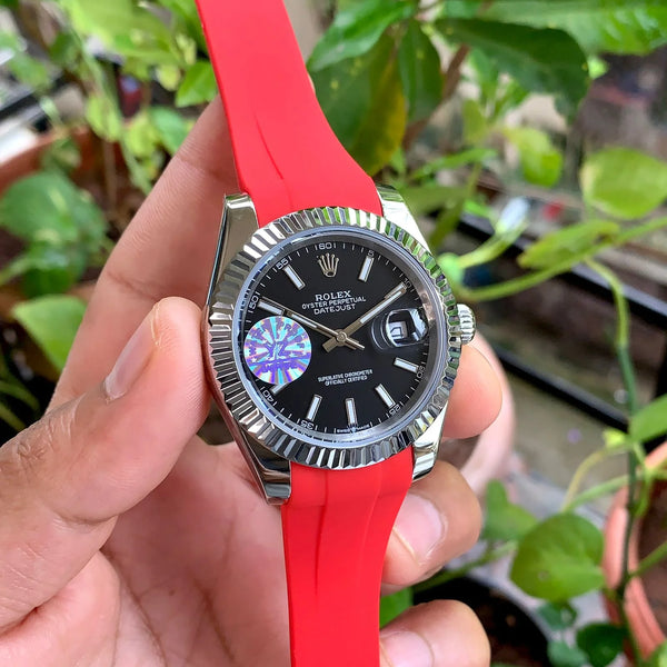 Rolex DateJust Red Strap Automatic