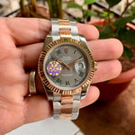 Rolex DateJust Oyster Wimbledon Dial Silver-RGold Yz