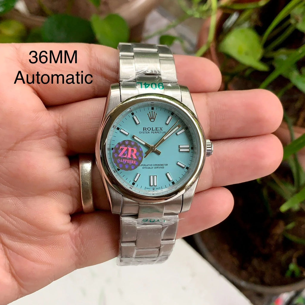 Rolex Oyster Perpetual Tiffany Blue Dial 36MM Ladies