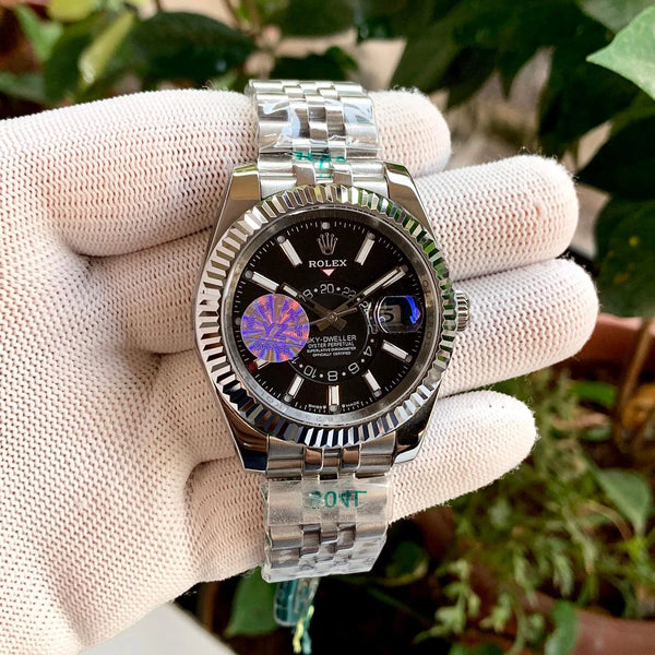 Rolex Sky-Dweller Jubilee Silver-Black Dial