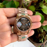 Rolex Daydate Slate Ombre Yz Rose Gold
